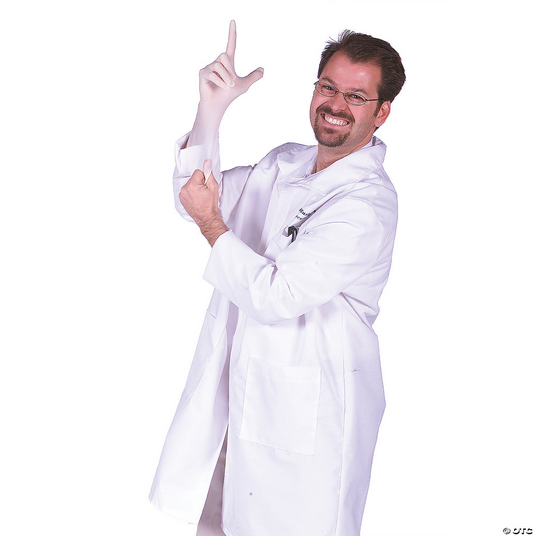 Men's Dr. Harry Fingerman Lab Coat Halloween Costume - HalfMoonMusic