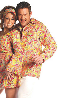 Men's Groovy Go-Go Disco Shirt Halloween Costume - HalfMoonMusic