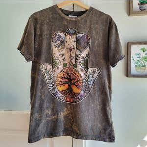 Unisex Cotton No Time Hamsa Hand Tree of Life T-Shirt - HalfMoonMusic