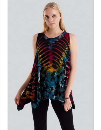 Women's Tie-dye tunic top - HalfMoonMusic