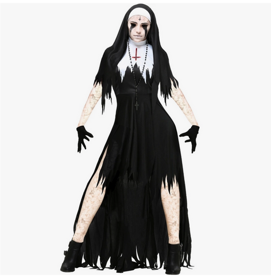 Women's Bad Habit Nun Halloween Costume - HalfMoonMusic
