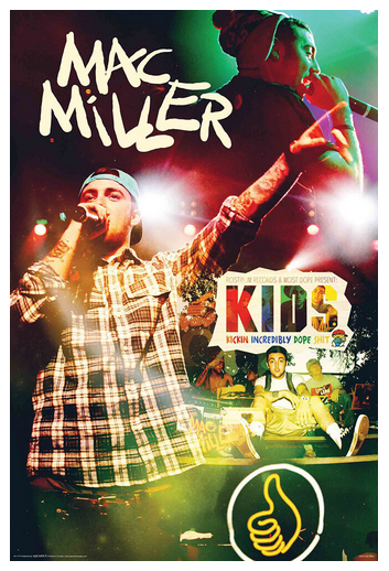 Mac Miller - Kids Poster - HalfMoonMusic