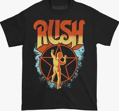 Men's Rush Ombre Starman T-Shirt - HalfMoonMusic