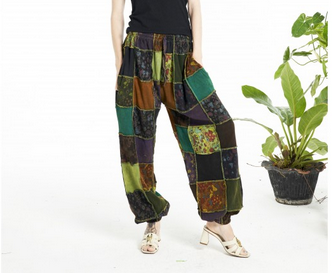 Unisex Mushroom Patchwork Elastic Ankle Pants - HalfMoonMusic