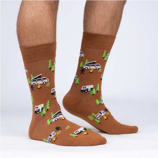 Men's On The Road Again Crew Socks - HalfMoonMusic