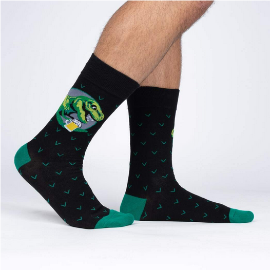 Men's Brewed to a T Crew Socks - HalfMoonMusic