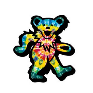 Grateful Dead Tie-Dye Dancing Bear Chunky Magnet - HalfMoonMusic