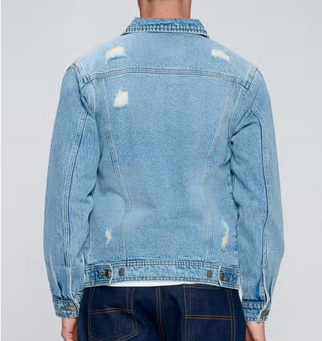 Men's Distressed Denim Jacket