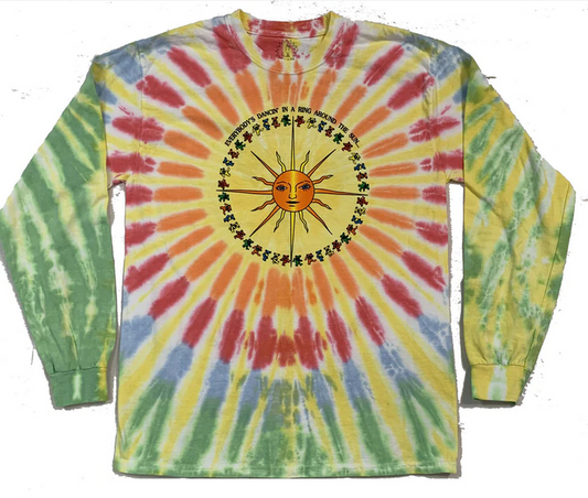 Men's Grateful Dead Bears Around the Sun Tie-Dye Long Sleeve T-Shirt