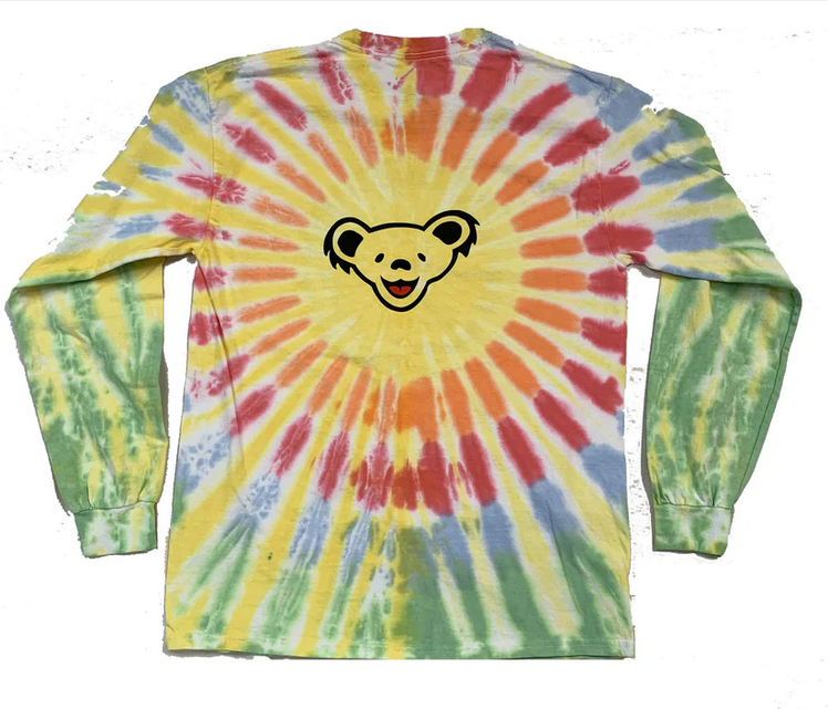 Men's Grateful Dead Bears Around the Sun Tie-Dye Long Sleeve T-Shirt