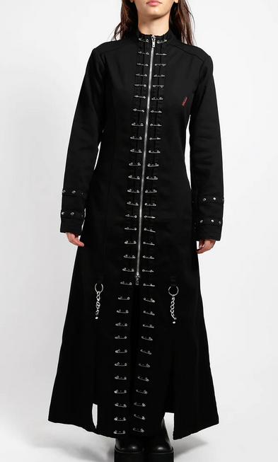 Unisex Long Safety Pin Pinhead Tripp Trenchcoat Jacket