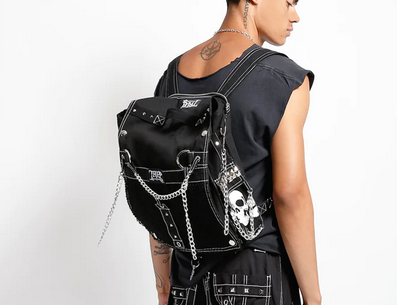 Super Chain Skull Print Tripp Backpack