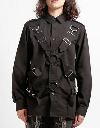 Unisex Parachute Straps Button-Down Tripp Jacket