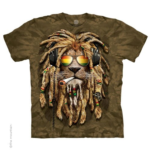 Men's Tie-Dye Smoking Dread Lion T-Shirt