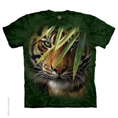 Men's Emerald Forest Tiger Light Tie-Dye T-Shirt