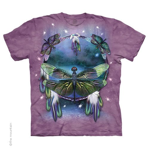 Men's Dragonfly Dreamcatcher Light Tie-Dye T-Shirt