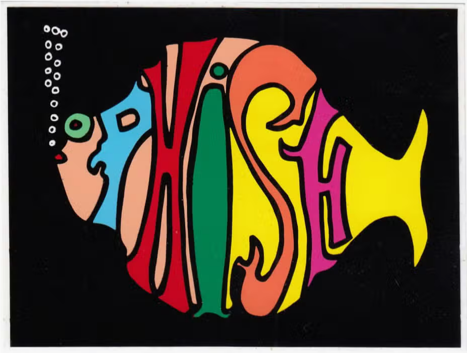Phish Old School Fish Sticker
