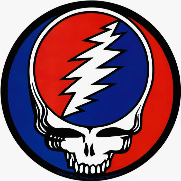 Grateful Dead Classic Black Border Stealie Sticker