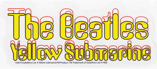 The Beatles Yellow Submarine Logo Sticker