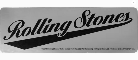 Rolling Stones Metallic Shiny Baseball Logo Sticker