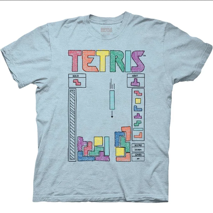 Men's Tetris Coloring Book T-Shirt