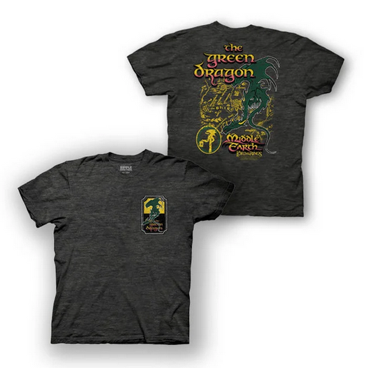 Men's Lord of the Rings The Green Dragon Shire Map T-Shirt