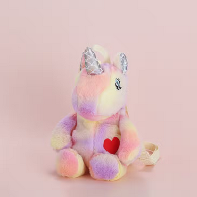 Plushie Tie-Dye Heart Unicorn Backpack