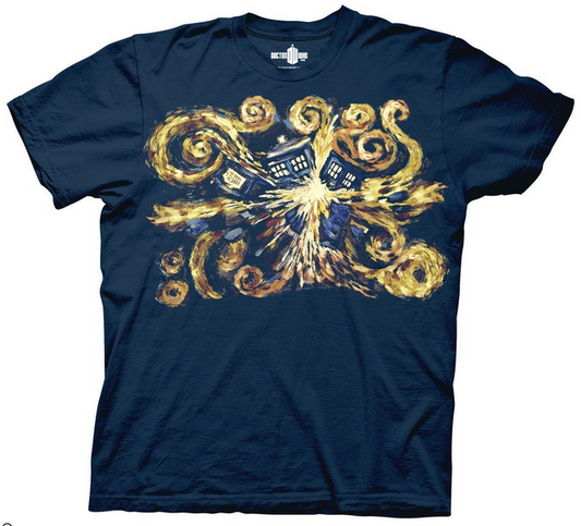 Men's Doctor Who Van Gogh Pandoric Opens T-Shirt