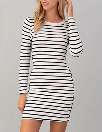 Women's Side Stripe Tape Detail Dress