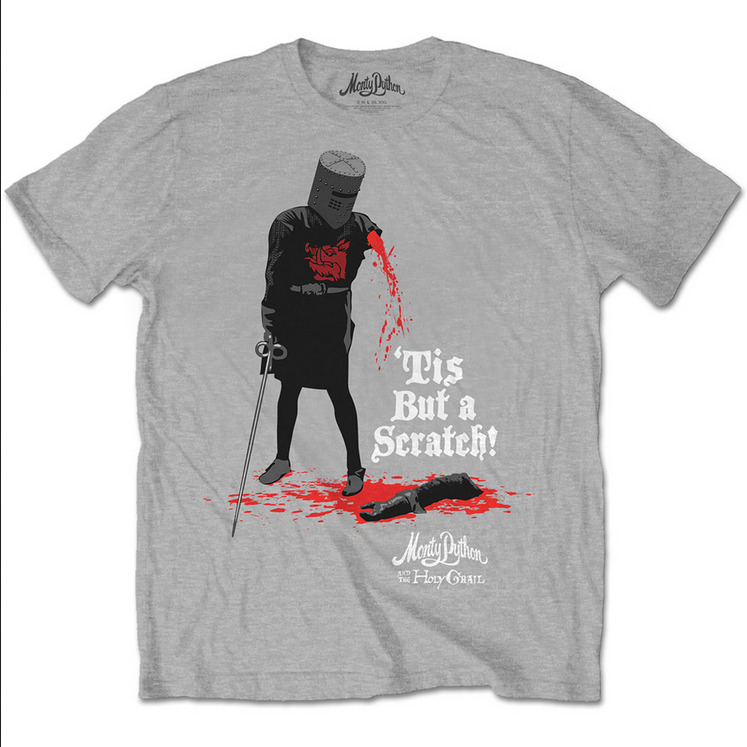 Men's Monty Python Tis But A Scratch Black Knight T-Shirt