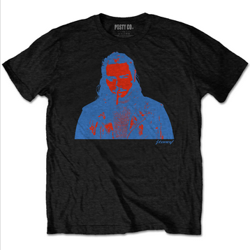 Men's Post Malone Red & Blue Photo T-Shirt