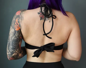 Women's Blood Lust Wavy Buckled Tie-Back Bikini Top