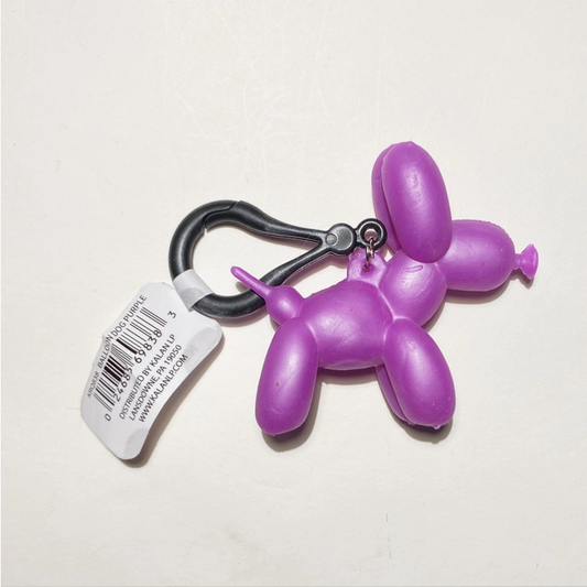 Rubber Squishy Balloon Animal Dog Keychain