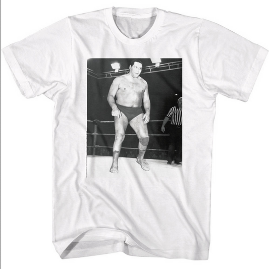 Men's Andre the Giant Wrestler Black & White T-Shirt