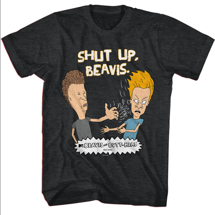 Men's Beavis & Butthead Shut Up Beavis T-Shirt