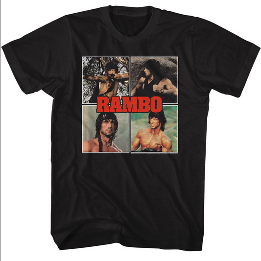 Men's Rambo Movie 4 Shots T-Shirt