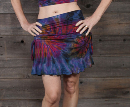 Women's On The Run Tie Dye Short Cinch Skirt