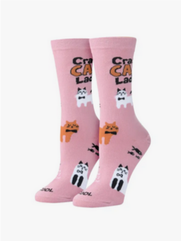 Women's Crazy Cat Lady Crew Socks