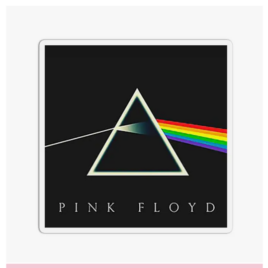 Textured Vinyl Waterproof Pink Floyd DSOM Album Cover Sticker