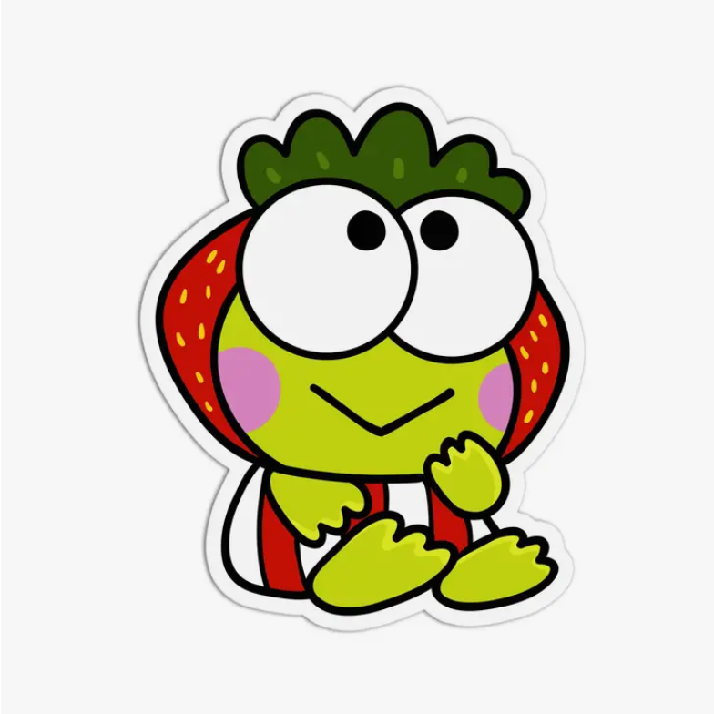 Textured Vinyl Waterproof Strawberry Sanrio Stickers