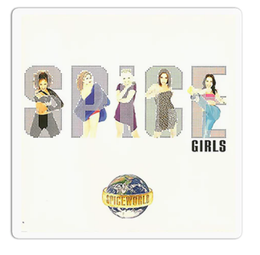 Textured Vinyl Waterproof Spice Girls Album Cover Sticker