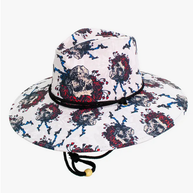 Skull & Roses Resort Cotton Lifeguard Hat