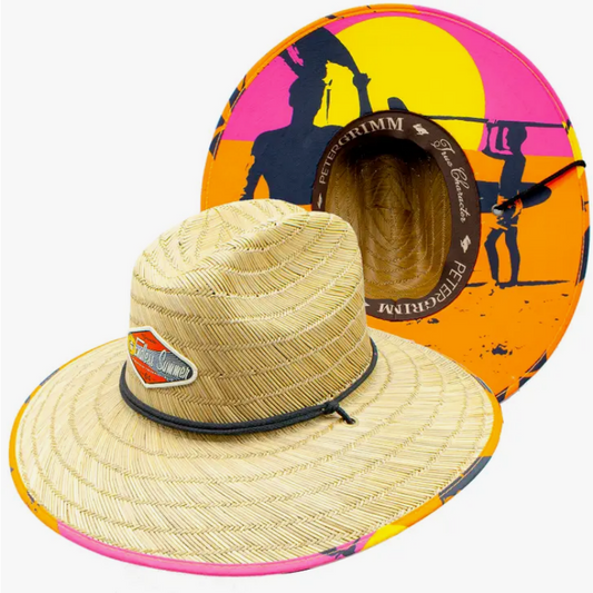 Endless Summer Underbrim Straw Lifeguard Hat