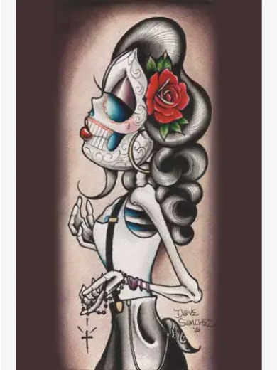 Rosie Y Que Skeleton Art Print