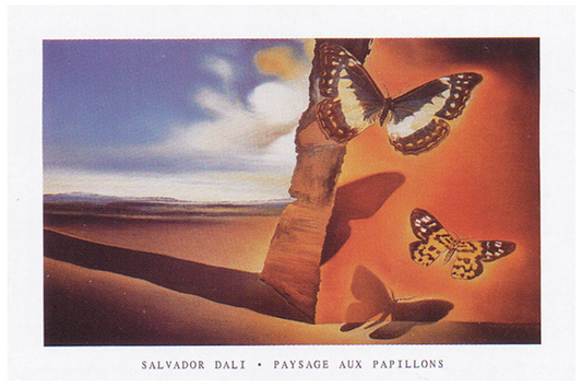 Dali Paysage Aux Papillons Poster