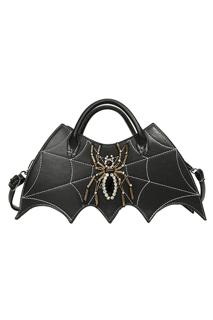 Spider Web Rhinestone Crossbody