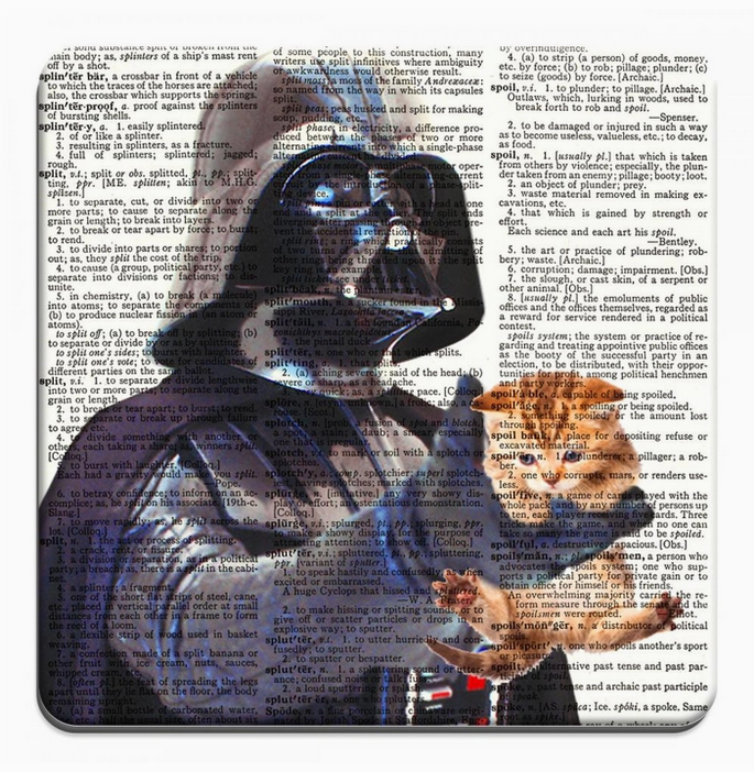 Darth Vader Kitty Wooden Drink Coaster