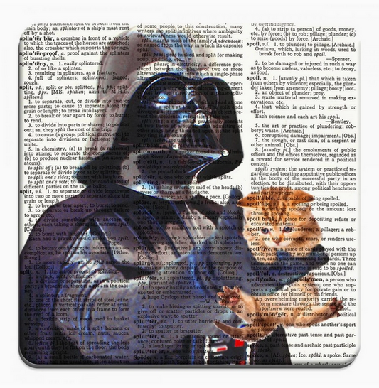 Darth Vader Kitty Wooden Drink Coaster