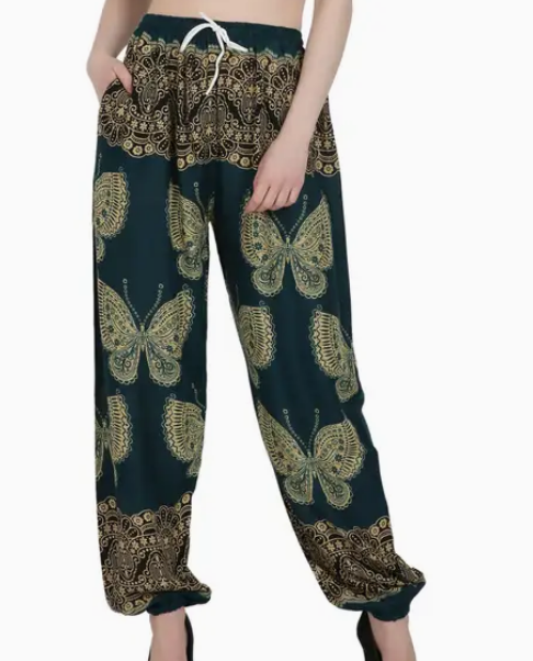 Women's Butterfly Print Resort Pants