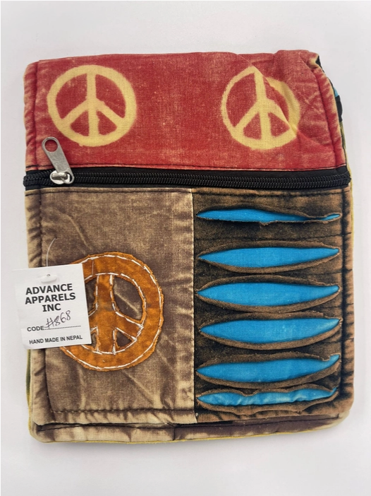Tripple Peace Razor Cut Passport Bag